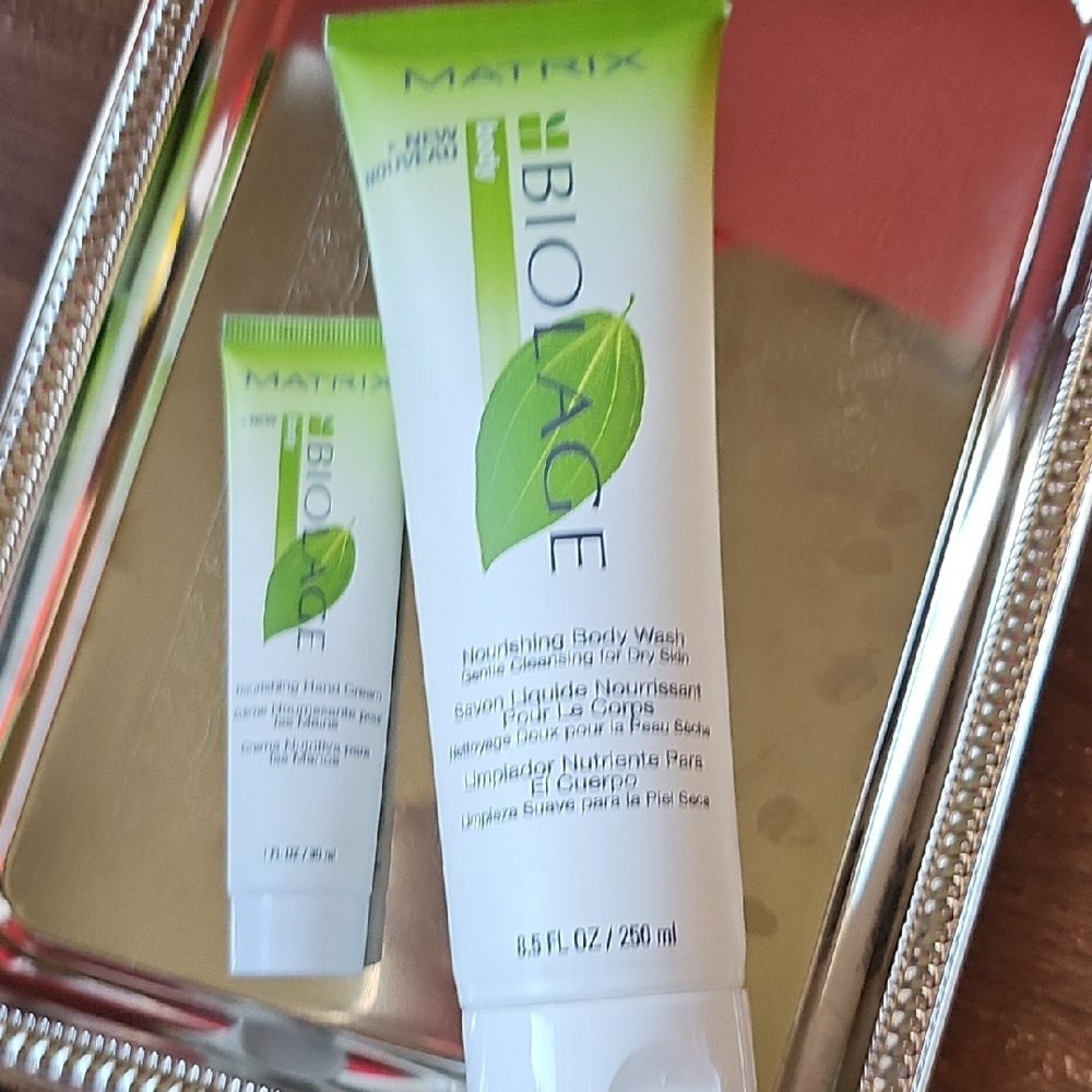 New Matrix Biolage Nourishing Body Wash & Hand Cream Set With Matching Tote - Picture 12 of 13
